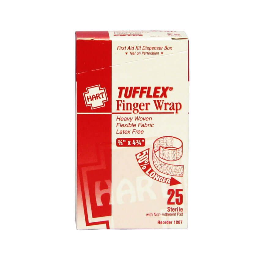 Tufflex Flexible Fabric Extra-Long Elastic Finger Wrap Bandage 3/4" X 4-3/4" - 25/Box