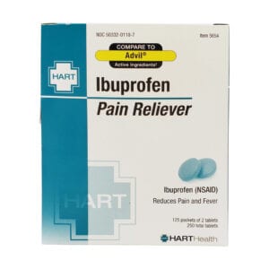 Ibuprofen packaged for the workplace