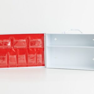 2 shelf industrial empty first aid kit