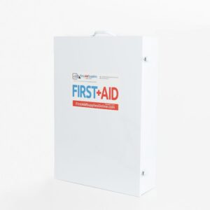 5 Shelf First Aid Cabinet Empty - Angled view