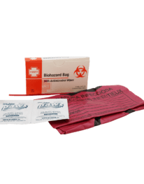 Biohazard Bags and Wipes - 2/unit box