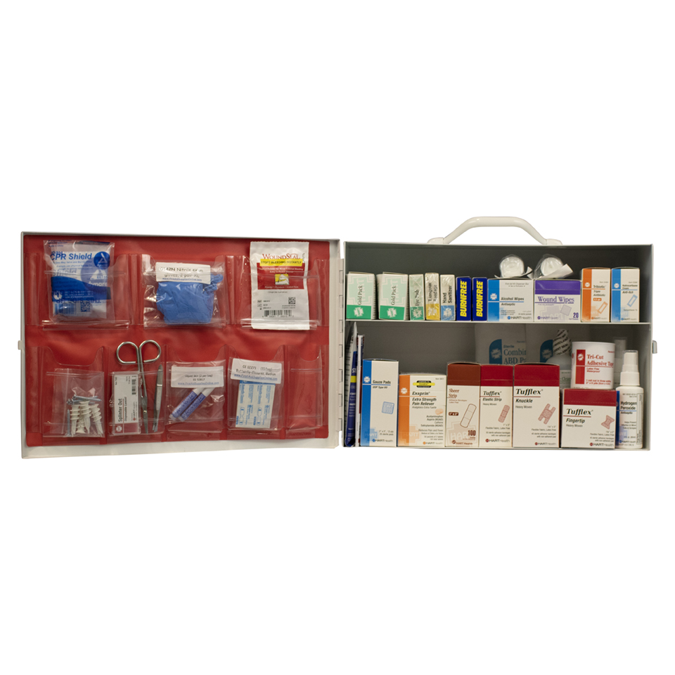 3 Shelf First Aid Kit Osha Fill with Medication & Logo
