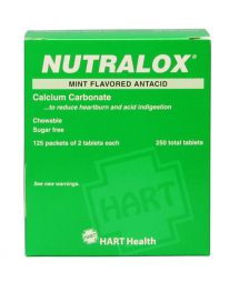 Nutralox antacid tablets 250 packet box - front view