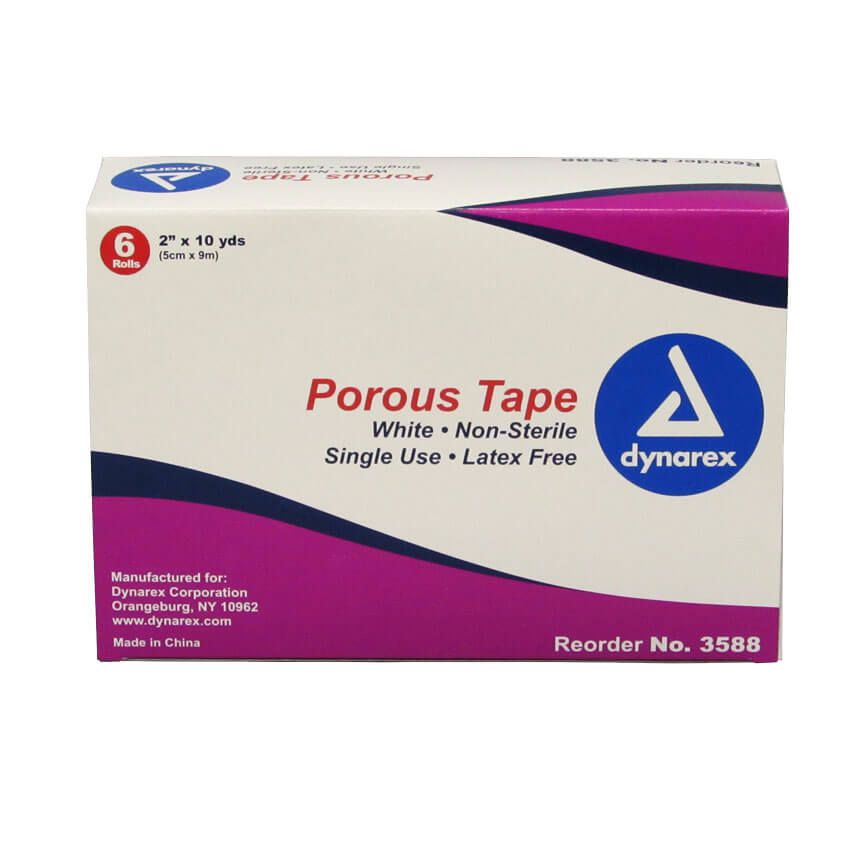 Generic Porous Cloth Adhesive Tape box of six - side view