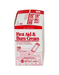 First Aid Burn Cream .9 gram packets, 144/box - front view