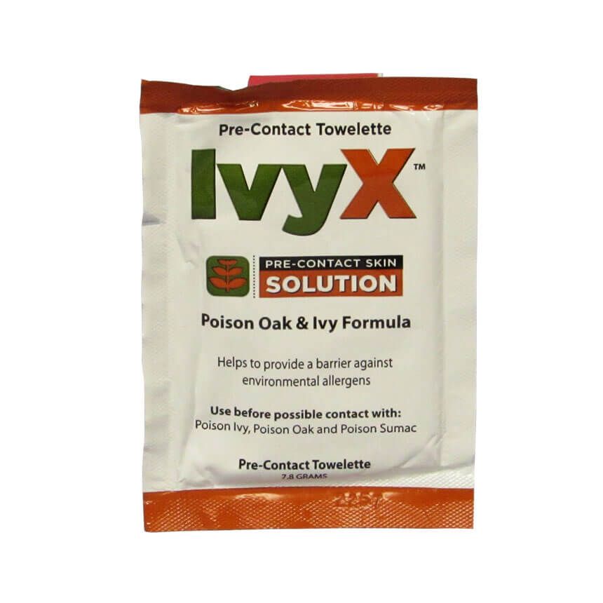 IvyX Poison Oak and Ivy Barrier individual packet - front view