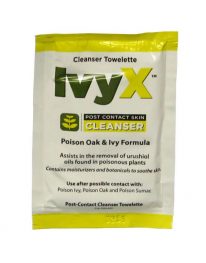 IvyX Poison Oak & Ivy Post Contact Skin Cleanser individual packet - front view