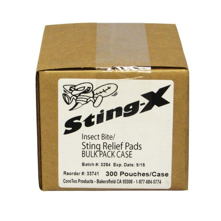StingX Pain Relieving Insect Sting Wipes bulk box of 300 • First Aid