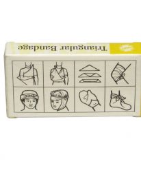 Triangle bandage in a unit box - front view