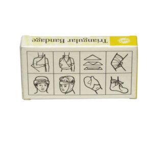 Triangle bandage in a unit box - front view