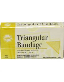 Triangle bandage in a unit box - front view