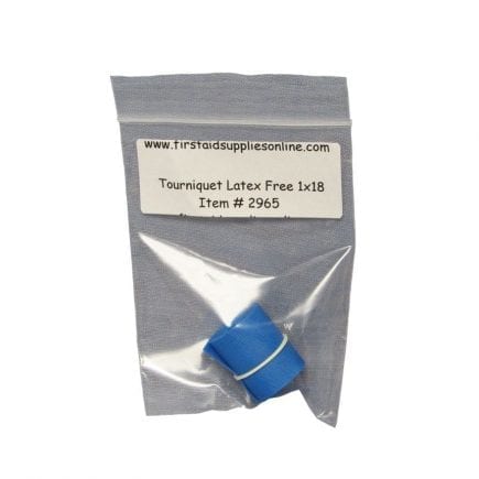 Latex free Nitrile tourniquet for Class B first aid kits.