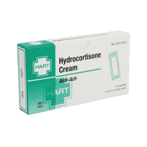 Hydrocortisone cream unit box.