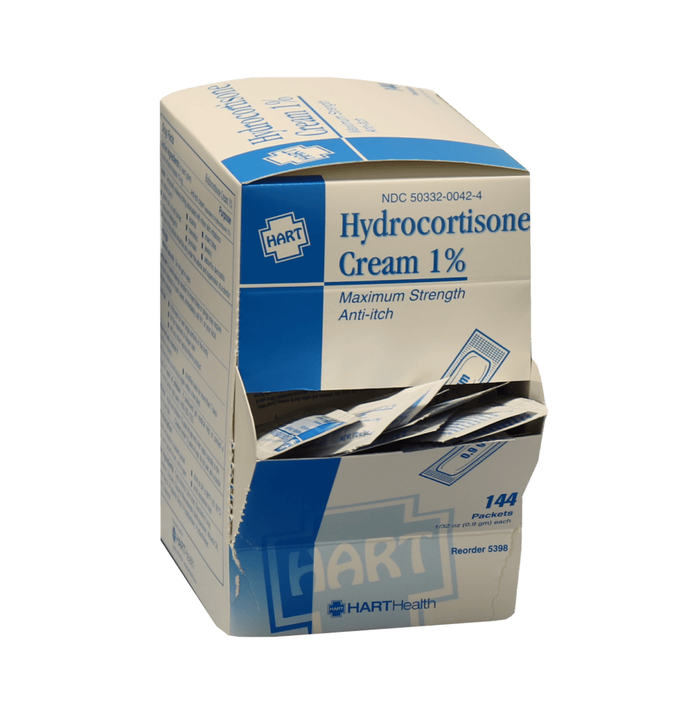 Hydrocortisone Cream 1% 144 count workplace dispenser box