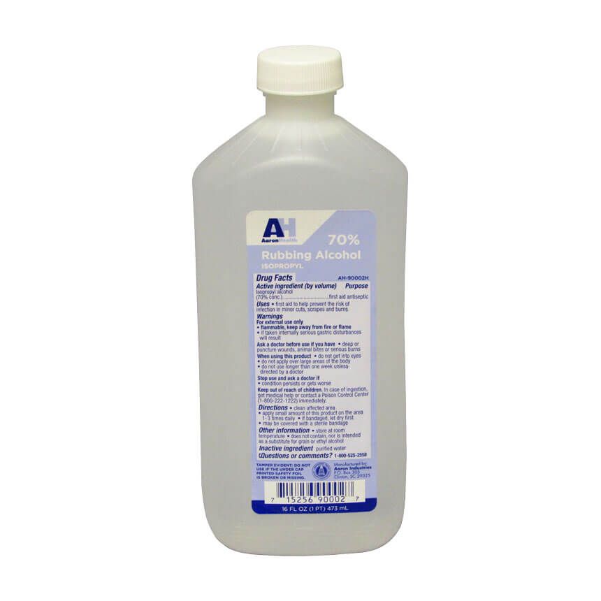 Isopropyl Rubbing Alcohol 70% - 16 fluid oz. plastic bottle