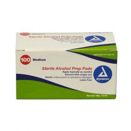 Alcohol Prep Pads - 100/box - front view