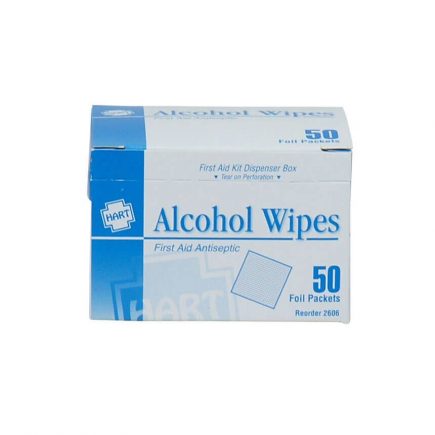 Alcohol Wipes 50 count box - front view