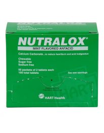 Nutralox antacid tablets 50 packet box - front view