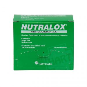 Nutralox antacid tablets 50 packet box - front view