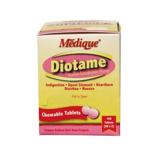 Diotame Antacid & Diarrhea Relief Tablets • First Aid Supplies Online