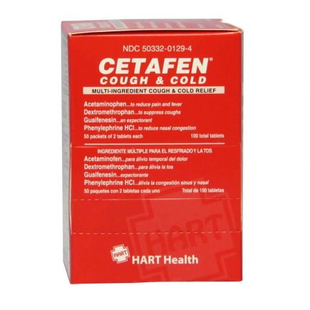 Cetafen Cough and Cold Tablets - Front View