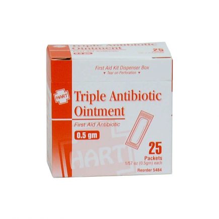 Triple Antibiotic Ointment, .5 gram, 25/box - front view