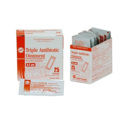 Triple Antibiotic Ointment, .5 gram, 25/box - display view