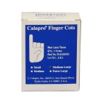 Blue latex finger cots large - 144 box front view