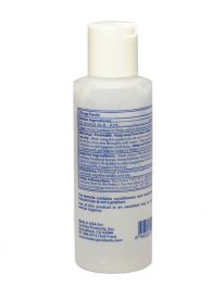 Hand sanitizer in a 4 oz. squeeze bottle  - rear view