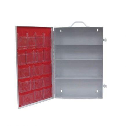 Large Industrial First Aid Kit Cabinet Empty - open view