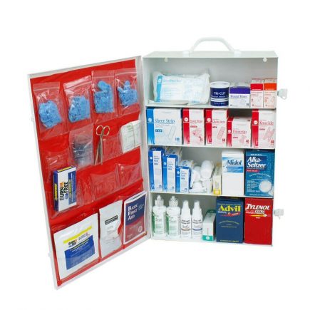 Opened view of the large industrial first aid kit plus.