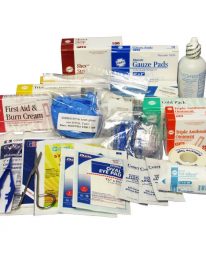 ANSI Basic Industrial First Aid Kit Refill Kit - view of refill kit product content spread out.