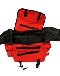 View of empty Trauma First Responder Kit bag folded out interior.
