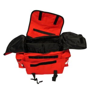 View of empty Trauma First Responder Kit bag folded out interior.