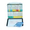 Twenty-four unit steel first aid kit - open view