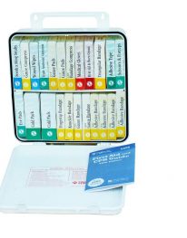 Twenty-Four Unit Plastic First Aid Kit - open view