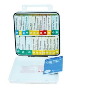 Twenty-Four Unit Plastic First Aid Kit - open view