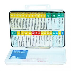 Thirty-Six Unit Plastic First Aid Kit - open view