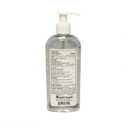 Antiseptic Hand Sanitizer gel 8 oz. pump bottle - rear view