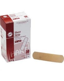 Sheer Strip adhesive bandage 3/4" x 3" 50/box - display view