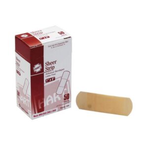  1" x 3" Sheer Strip Adhesive Bandage 50/box - display view