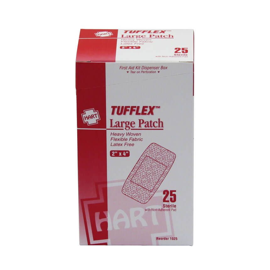 Tufflex Large Flexible Fabric Elastic Patch Bandages 2" X 4" - 25/box