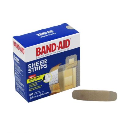 Band-Aid brand Sheer Strip Bandages Assorted Size - 80/box - display view