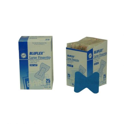 BluFlex large woven fingertip bandages 1-3/4" x 3" - display view