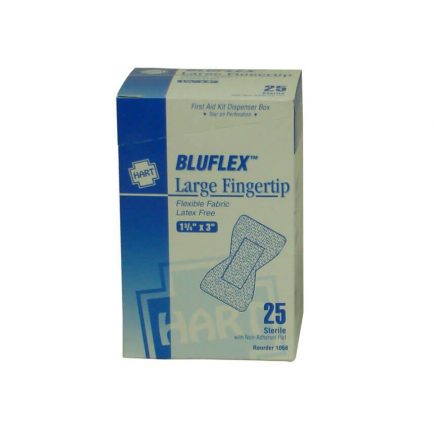 BluFlex large woven fingertip bandages - 25/box - front view