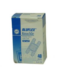 BluFlex woven elastic blue knuckle bandages - 40/box - front view