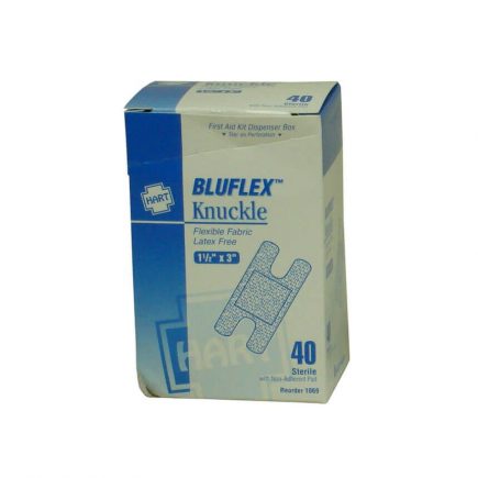 BluFlex woven elastic blue knuckle bandages - 40/box - front view