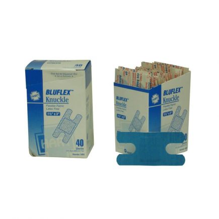 BluFlex woven elastic blue knuckle bandages 40/box - display view