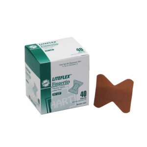 LiteFlex Lite Woven Fingertip regualar size bandages - display view