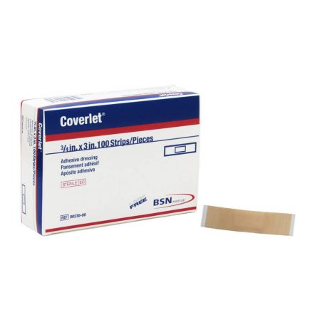 Coverlet 3/4" x 3" strip bandages - display view